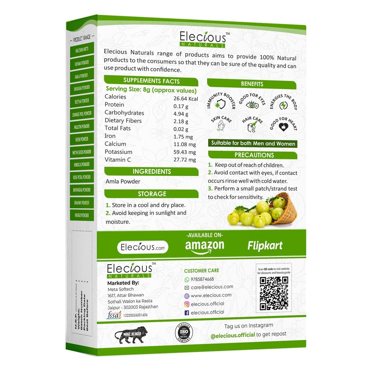 AZAZ Elecious Amla Indian Gooseberry Powder for Hair Growth - 250g - image 2