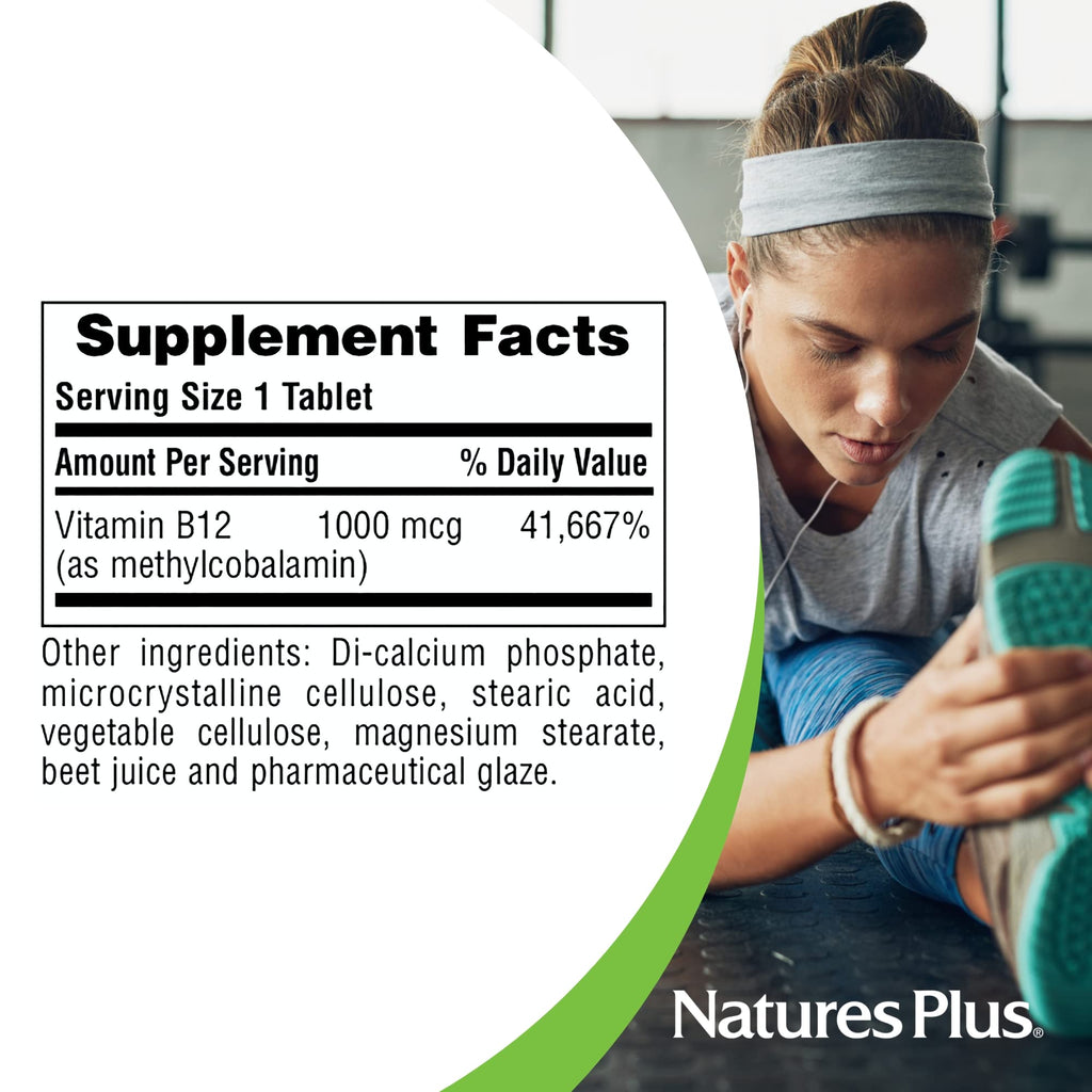 NaturesPlus Vitamin B12 1000 mcg Energy Support - 90 Tablets - image 5