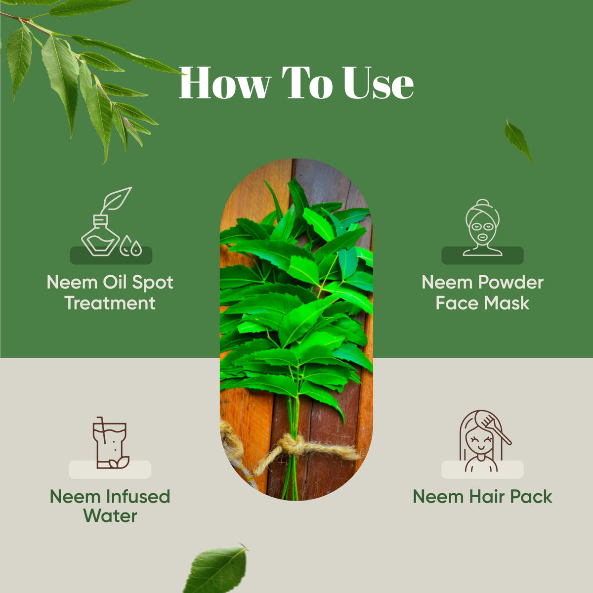 H&C Natural Neem Leaves Powder - 227 Grams - image 4
