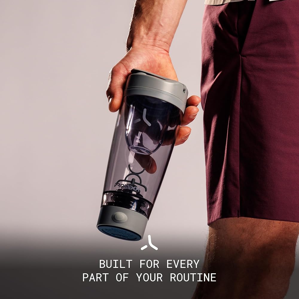 PROMIXX Pro Electric Shaker Bottle 600ml, Stainless Steel