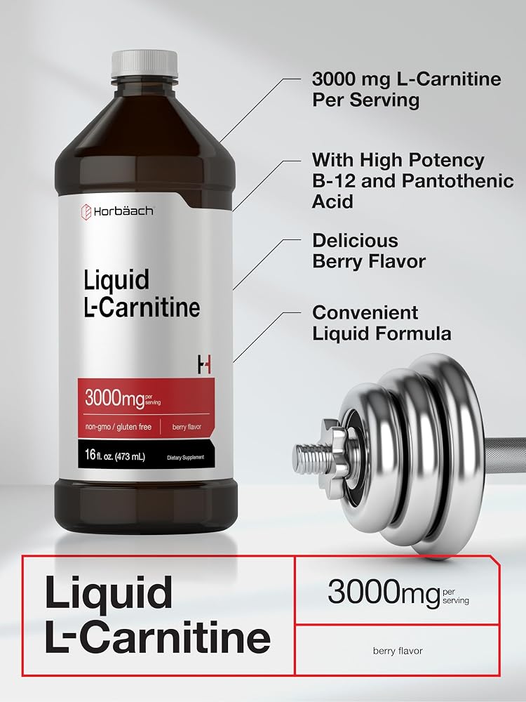 Horbäach L-Carnitine Liquid 3000 mg - 16 Fl Oz - image 4