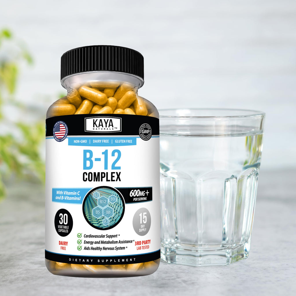 Kaya Naturals B-12 Complex - Multivitamin Supplement for Women & Men