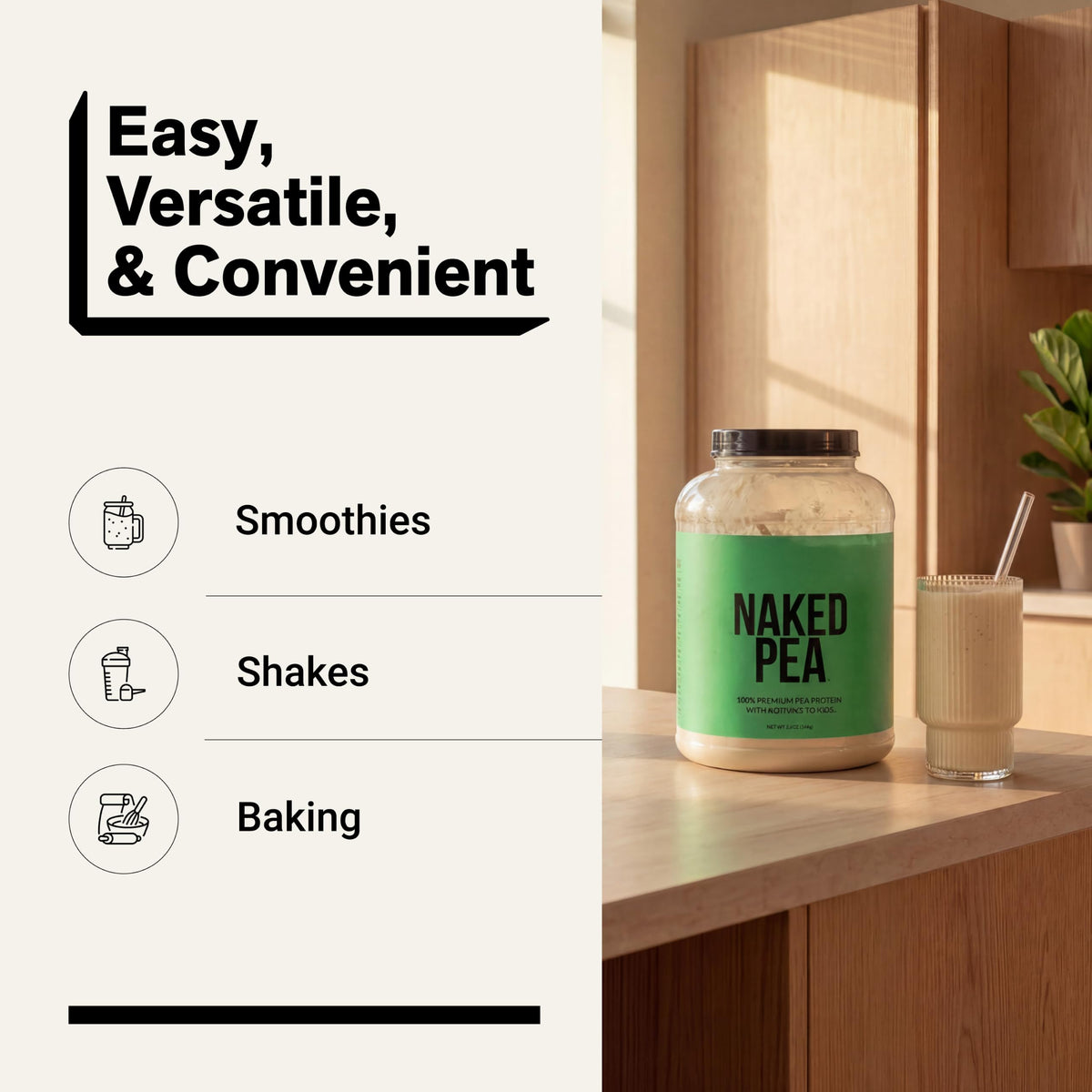 NAKED Pea 100% Pea Protein Powder - 5 LB - image 7