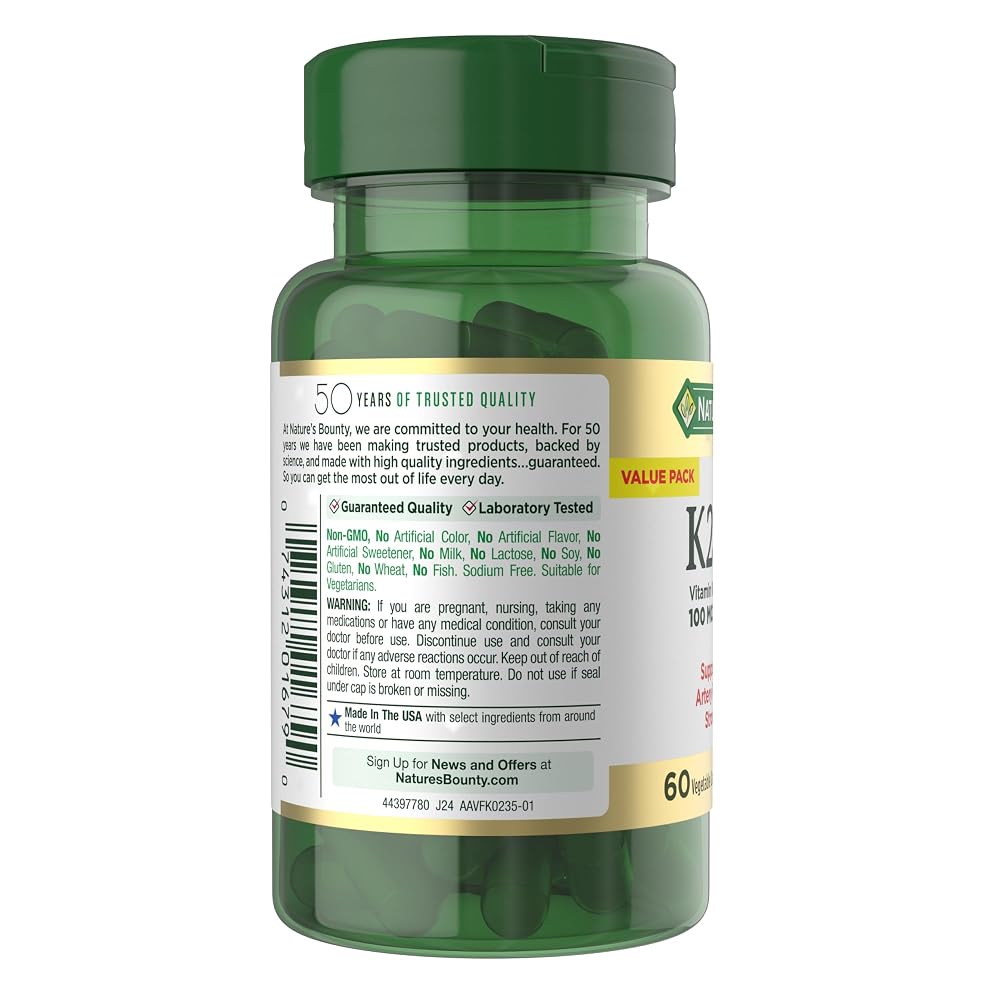 Nature's Bounty Vitamin D3 K2 Supplement