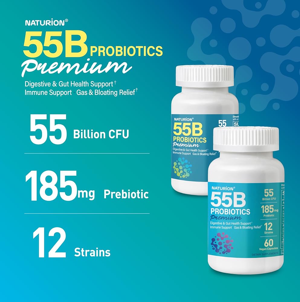 NATURION 55B Probiotics Premium 55 Billion CFU - 60 Capsules - image 5