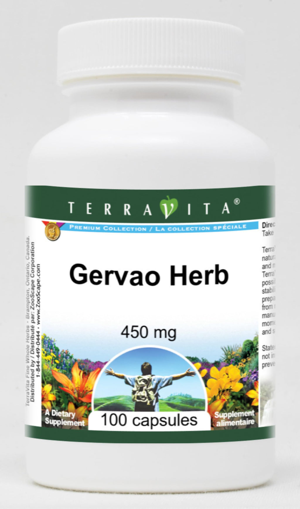 Terravita Gervao Herb - 450 mg (100 Capsules, ZIN: 520202)