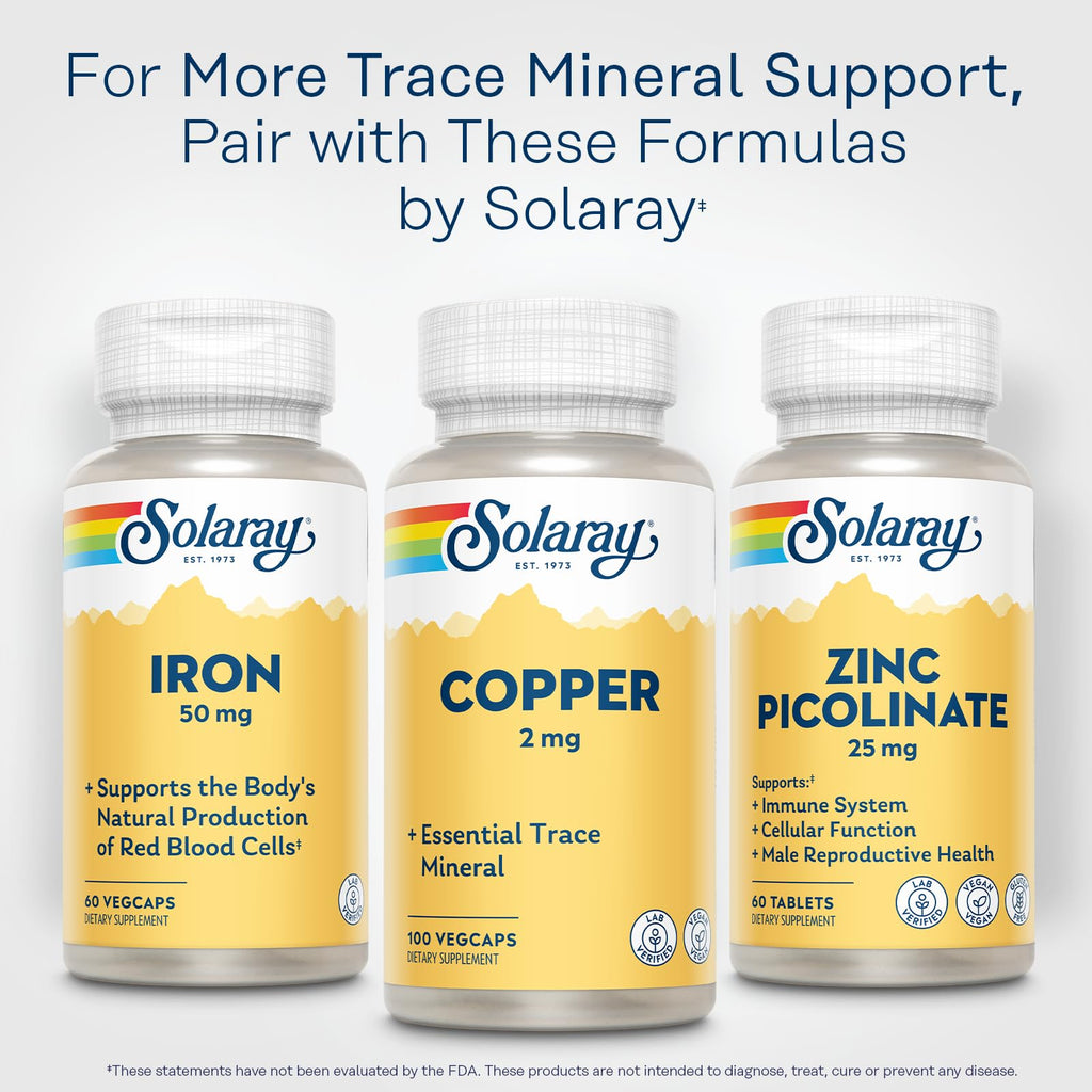 Solaray Copper 2mg Essential Trace Mineral - 100 Vegan Capsules - image 6