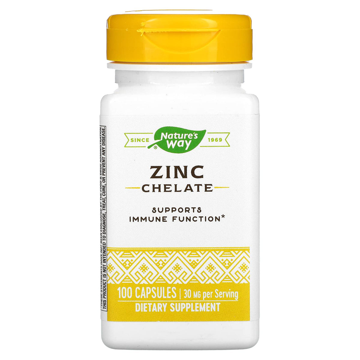 Nature's Way Zinc Chelate 30 mg - 100 Capsules