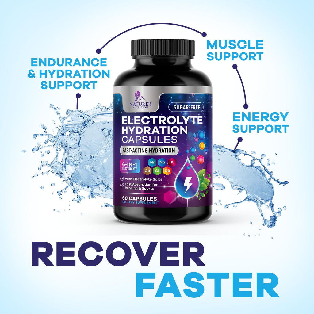 Nature's Nutrition Electrolyte Salt Capsules - Keto Friendly
