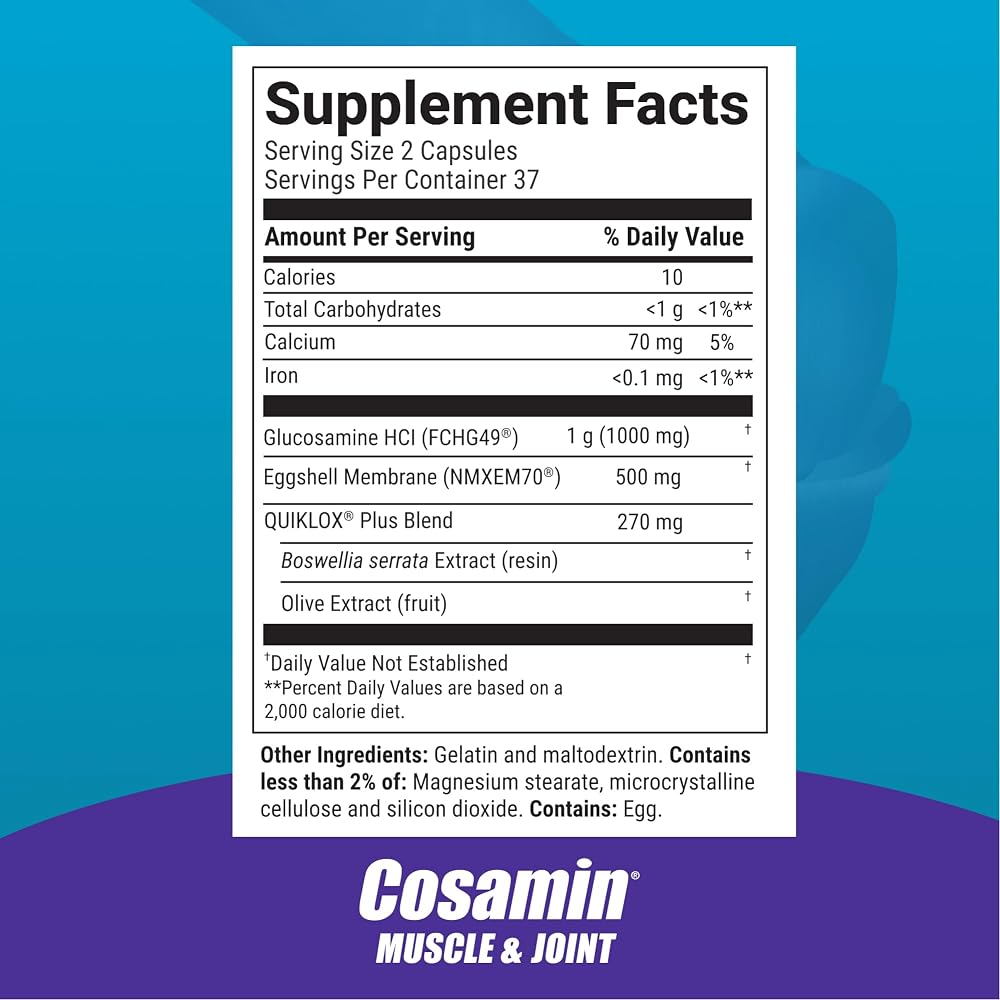 Cosamin Muscle & Joint Health Supplement - 74 Capsules - image 2