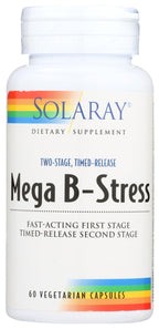 Solaray Mega B Stress Two Stage - 60 Vegetarian Capsules