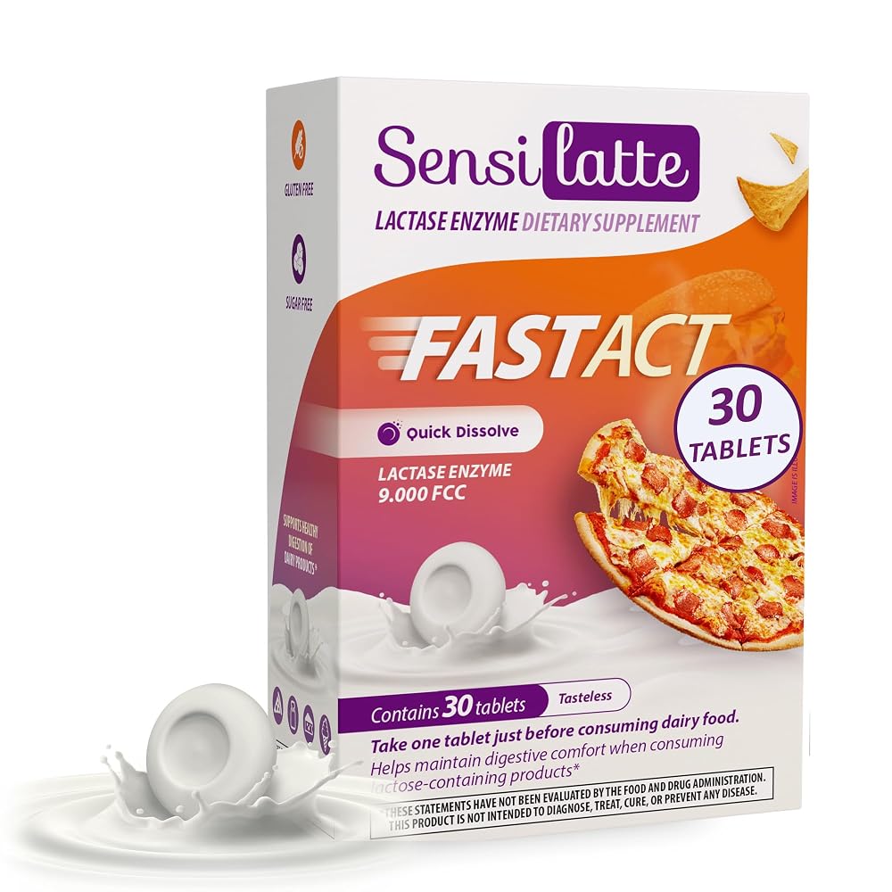SENSI LATTE Lactase Enzyme 30 Tablets Vanilla - 9