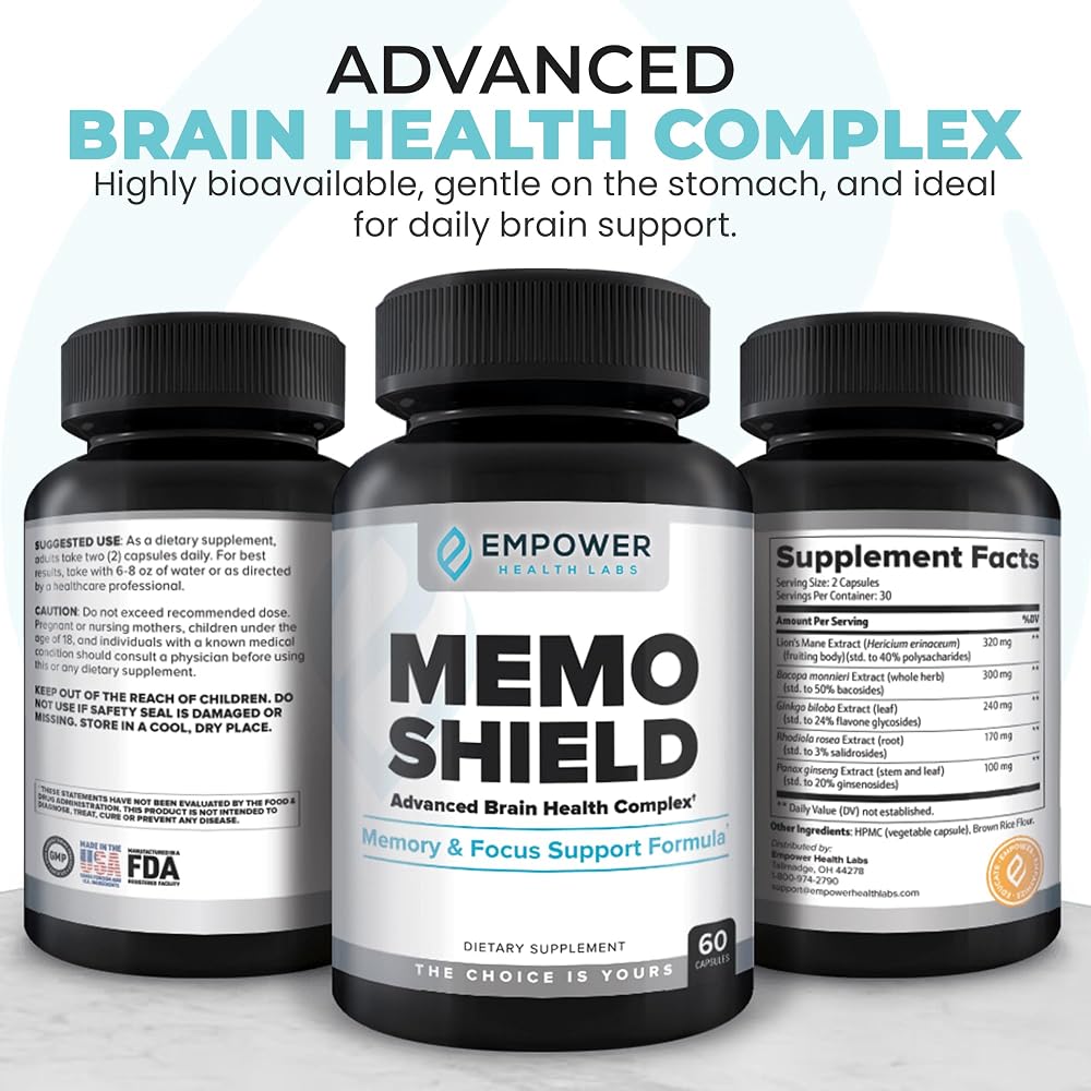 Empower Health Labs MemoShield Brain Health Supplement - 60 Capsules - image 4