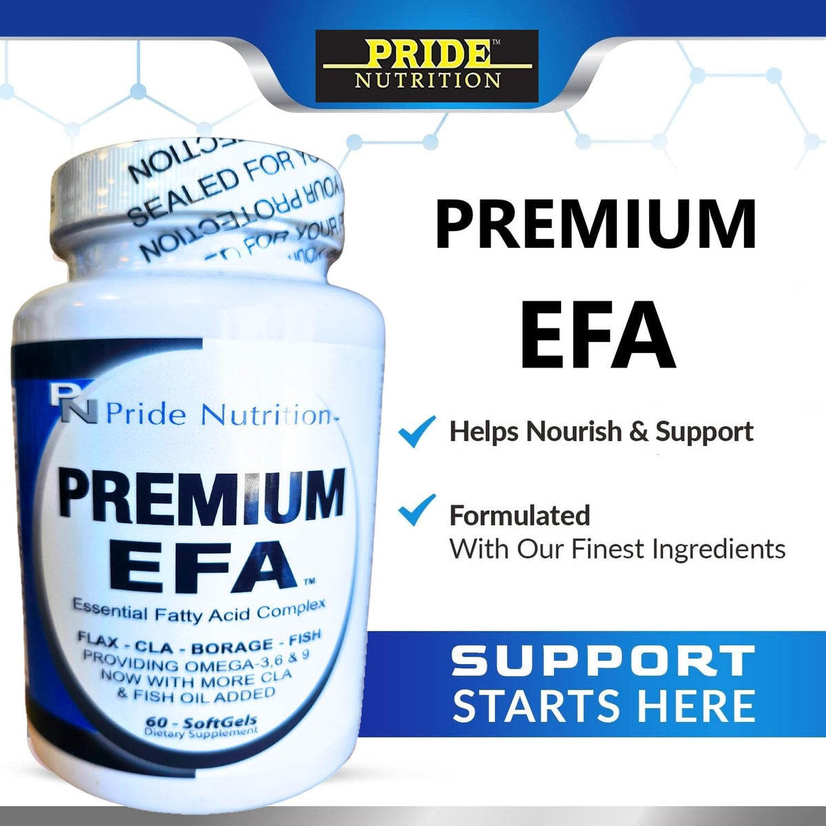 Pride Nutrition Premium EFA Omega 3-6-9 Supplement - Softgels - image 3