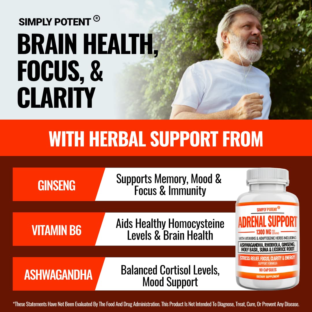 Simply Potent Adrenal Support and Cortisol Manager - 90 Capsules - image 5