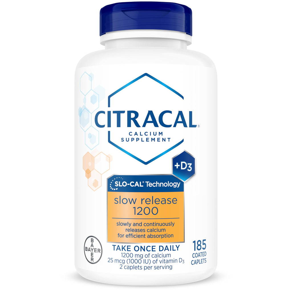 Citracal Slow Release Calcium 1200 mg with Vitamin D3 - 185 Caplets