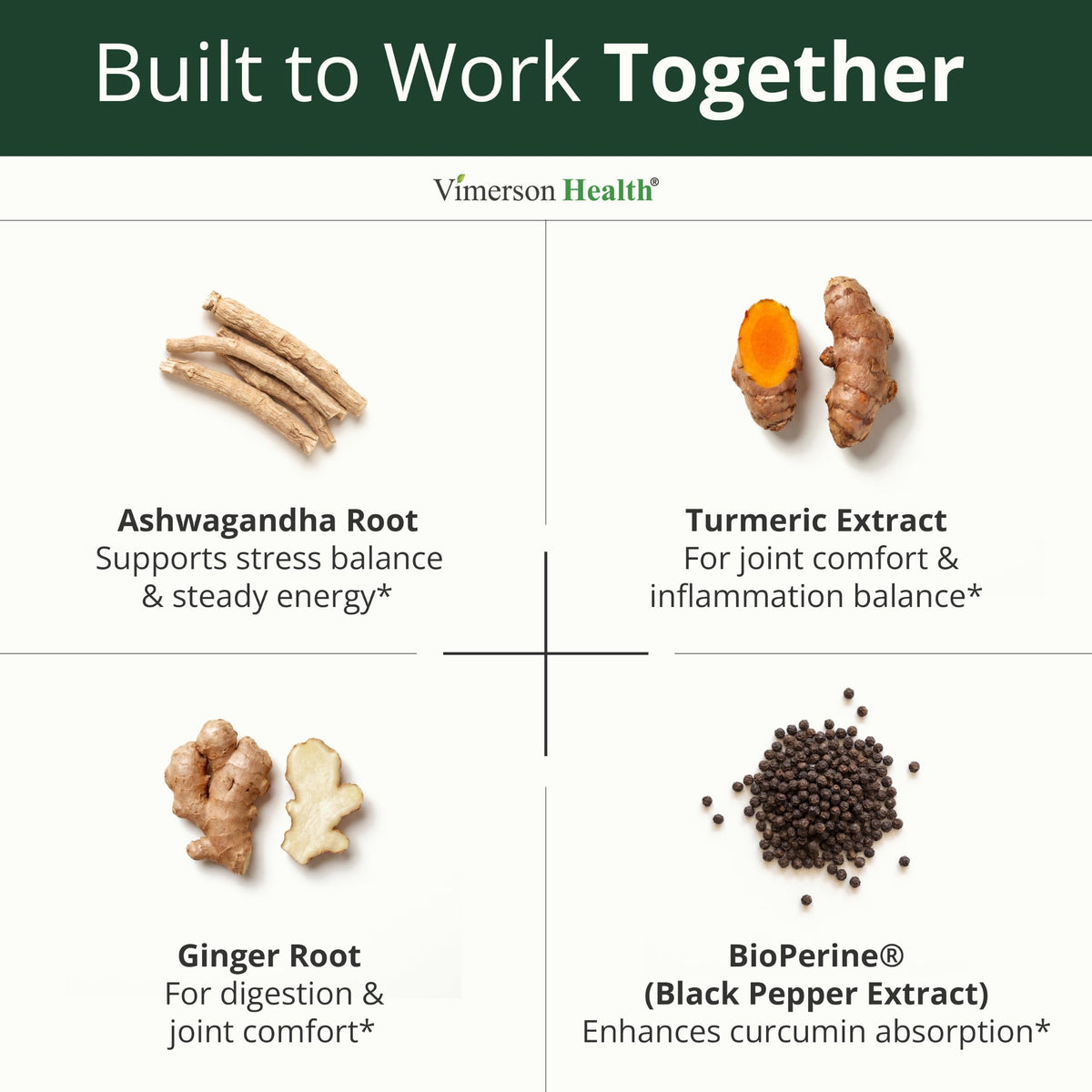 Vimerson Health Ashwagandha Capsules with Turmeric & Ginger - 60 Capsules - image 4
