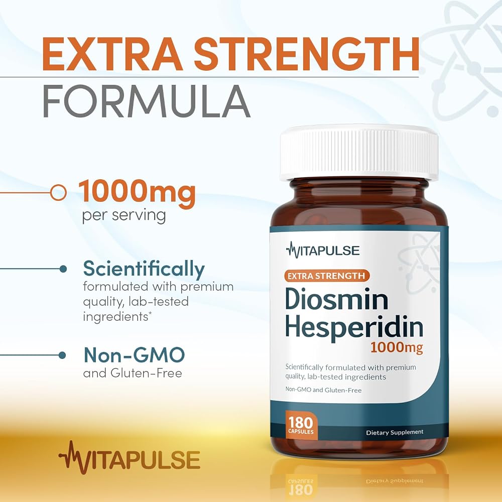 VitaPulse Hesperidin Plus 1000mg - 180 Vegetarian Capsules - image 4