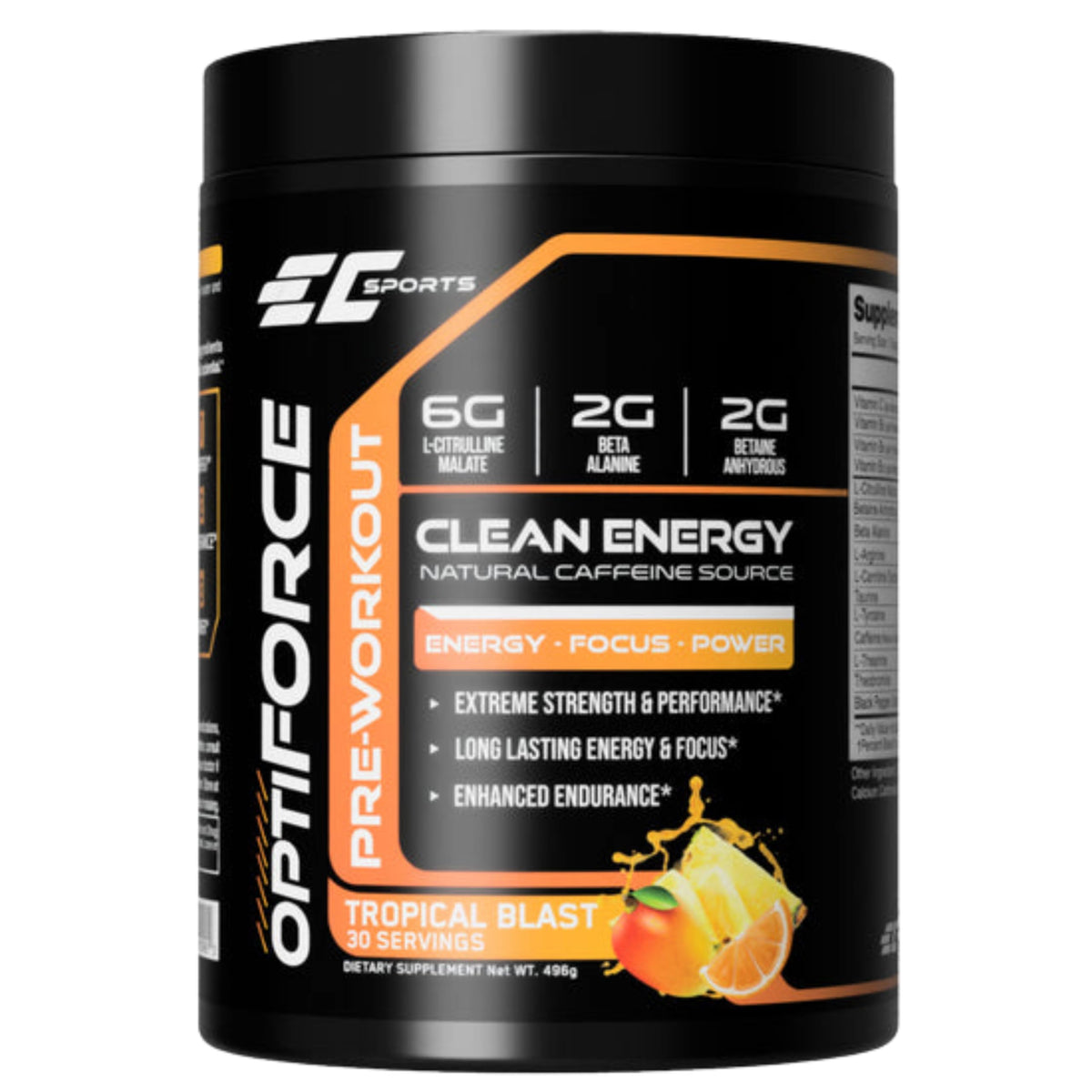 EC Sports, OptiForce Pre-Workout, Clean Energy, 6G Citrulline