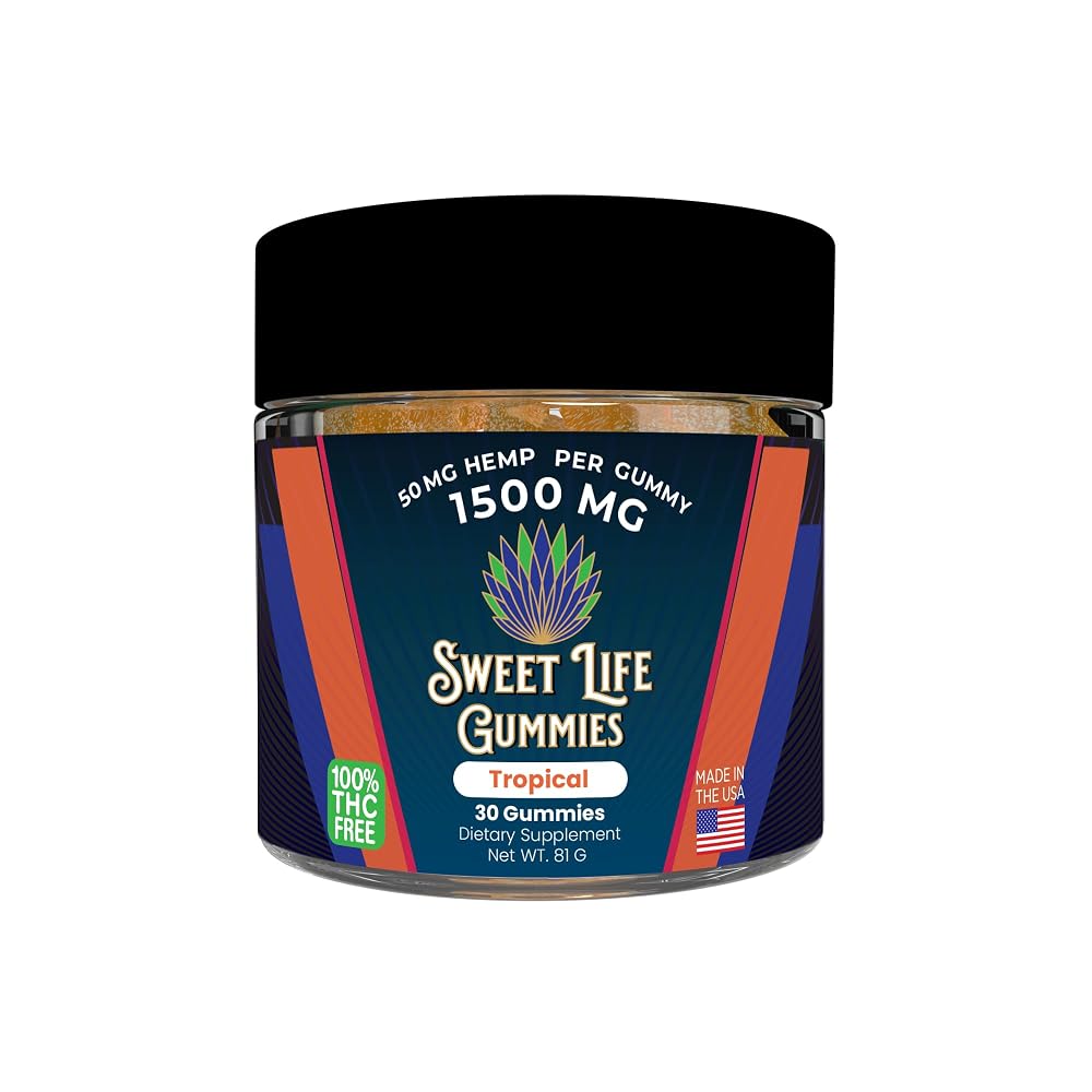 Sweet Life Hemp Gummies Tropical Flavour Peace & Relaxation - 30 Count