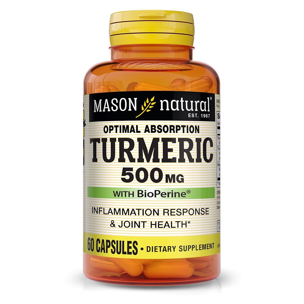 MASON NATURAL Optimal Absorption Turmeric 500 mg - 60 Capsules