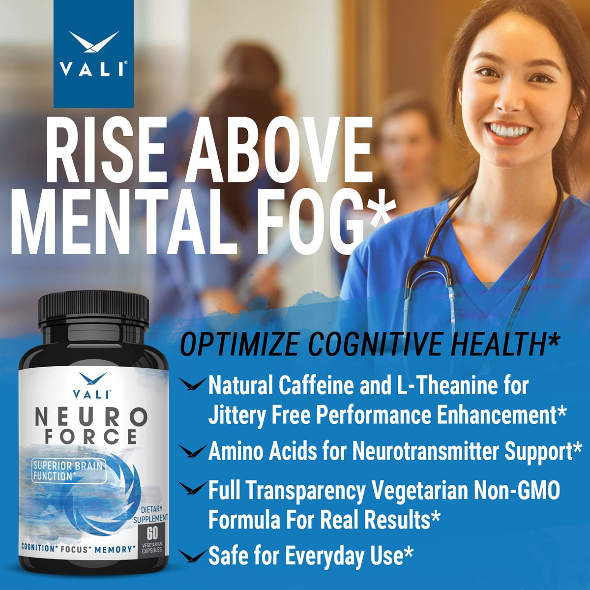 VALI Neuro Force Brain Booster Nootropic for Focus & Memory - 60 Capsules - image 5