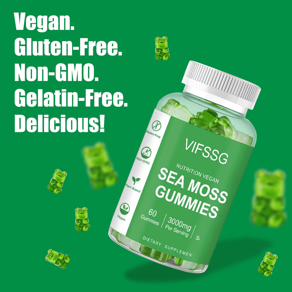 VIFSSG Sea Moss Gummies with Bladderwrack & Burdock Root - 60 Gummies - image 6