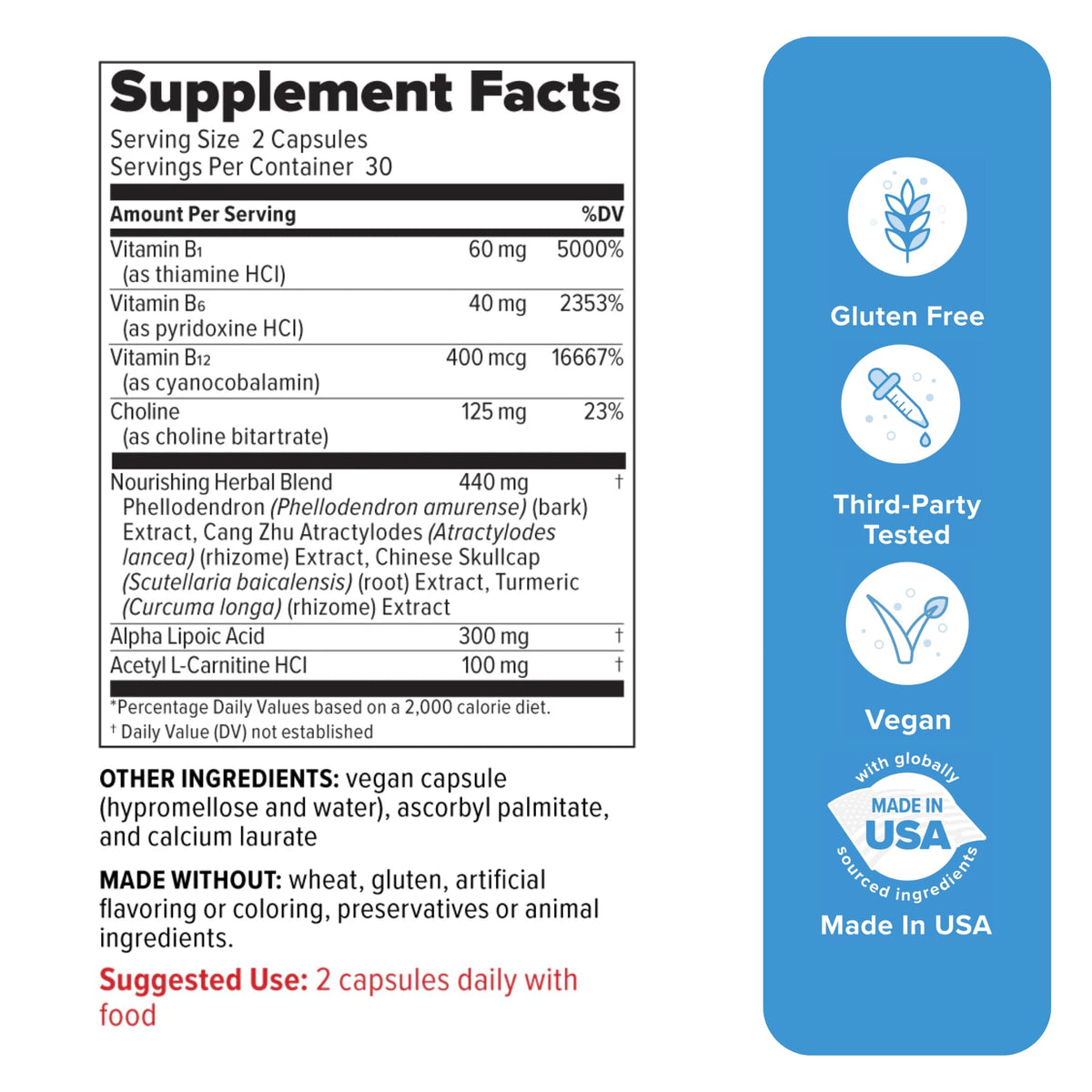 Redd Remedies Nerve Shield Supplement - 60 Capsules - image 2