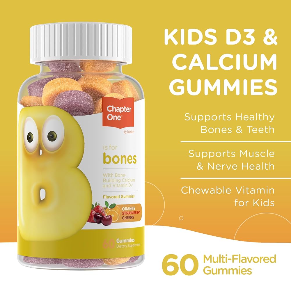 Zahler Yummy Kids Calcium Gummies with Vitamin D3 - 60 Count - image 3