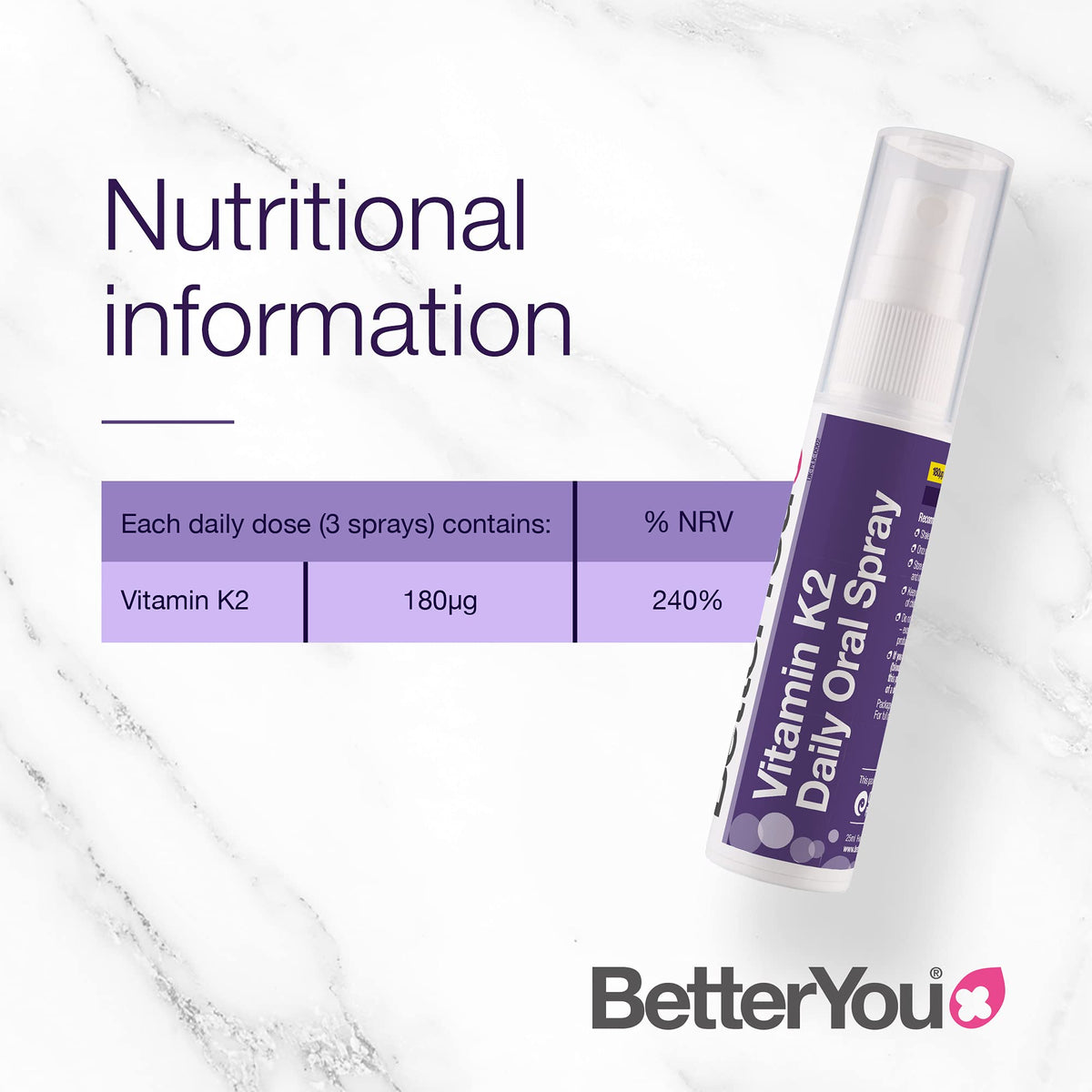 BetterYou Vitamin K2 Daily Oral Spray - 25ml - image 2