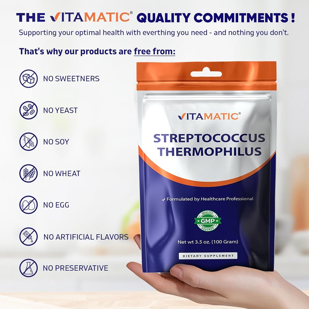 Vitamatic Streptococcus Thermophilus Probiotic Powder - 100 Servings - image 6