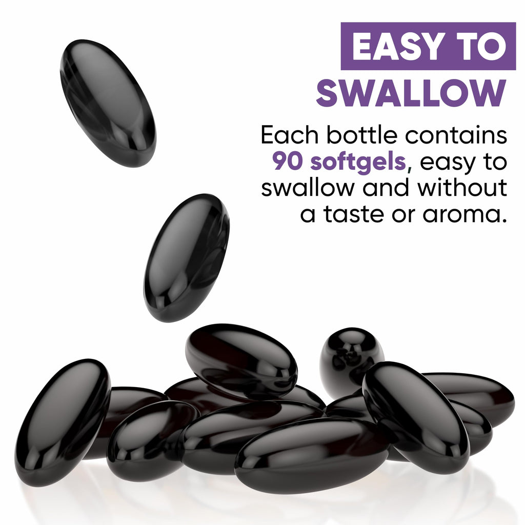 HERBOGANIC Cold Pressed Black Seed Oil Softgels - 90 Softgels - image 4