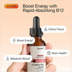 Nursh+ Boost Sublingual Vitamin B12 Liquid Drops 5000 mcg - 2 fl oz - image 3