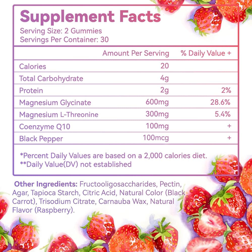 SmildeHeal Magnesium Glycinate Gummies 600mg