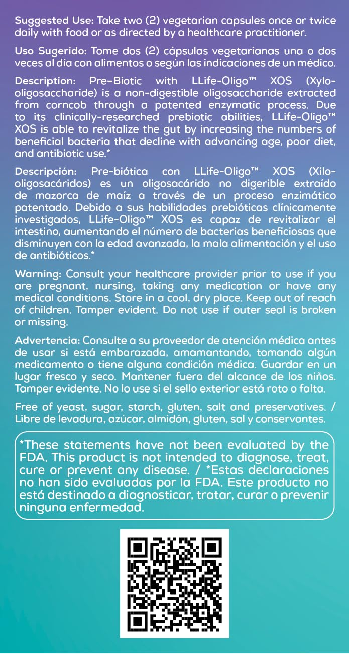 Bio Nutrition Pre-Biotic with Life-Oligo XOS Prebiotic Fiber - image 4