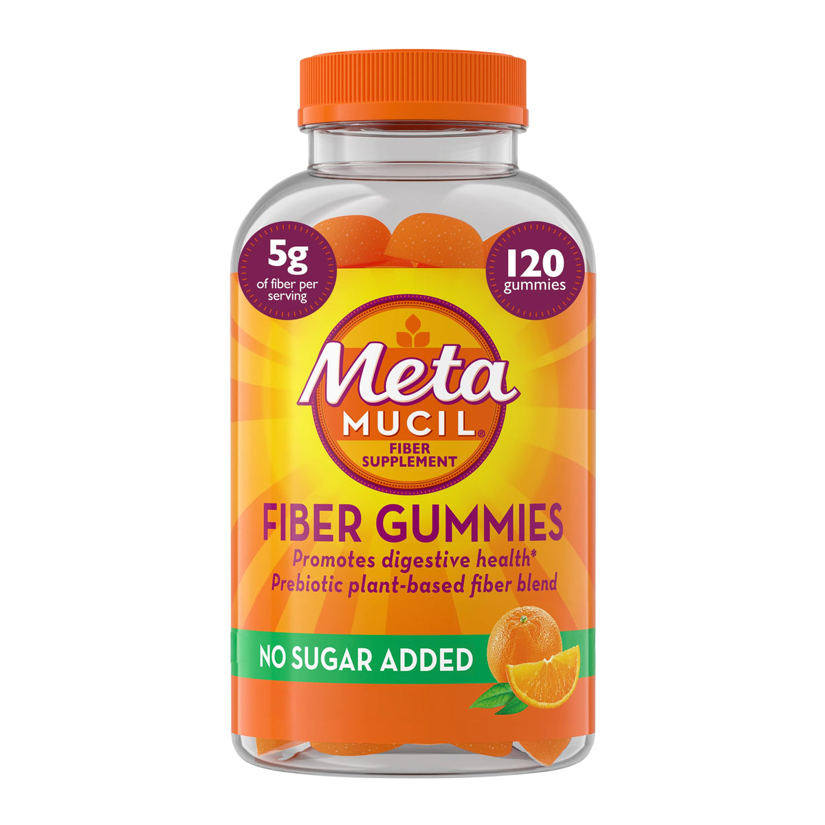 Metamucil Fiber Supplement Gummies Plus Vitamins Orange Flavored