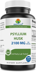 Brieofood Psyllium Husk Fiber with Acidophilus - 250 Capsules