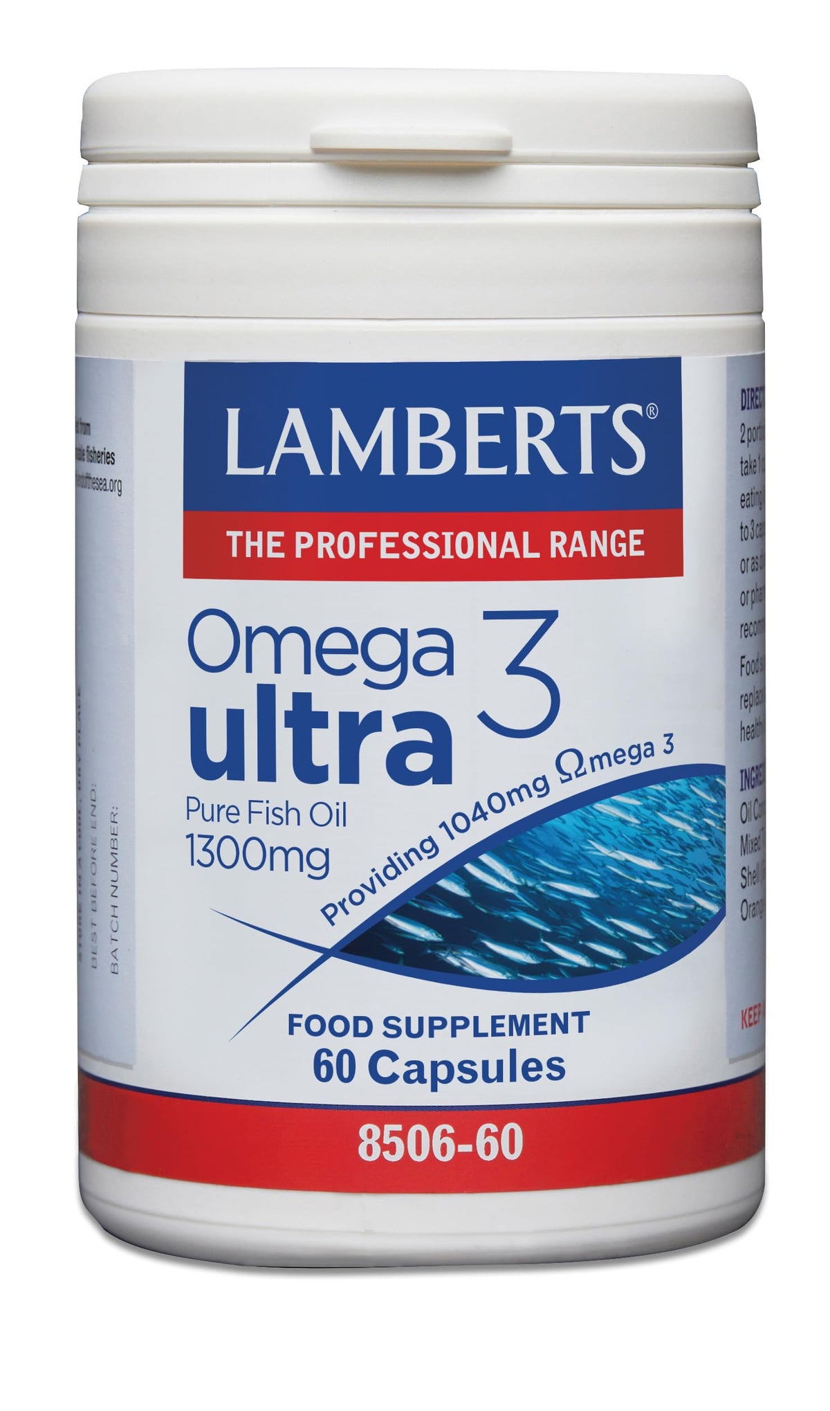 Lamberts Omega 3 Ultra Pure Fish Oil 1300mg - 60 Capsules