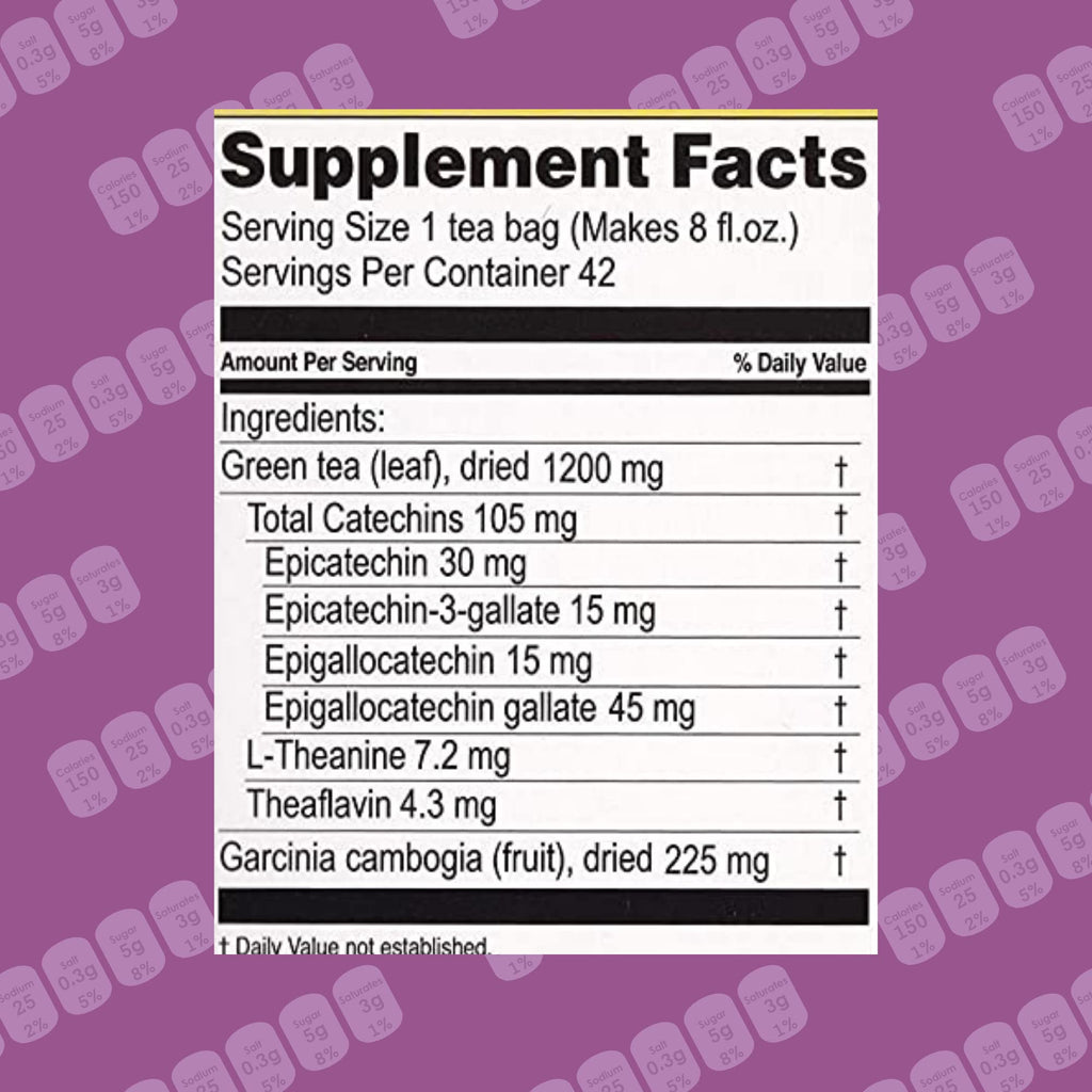 HYLEYS Garcinia Cambogia Green Tea - 42 Tea Bags - image 2