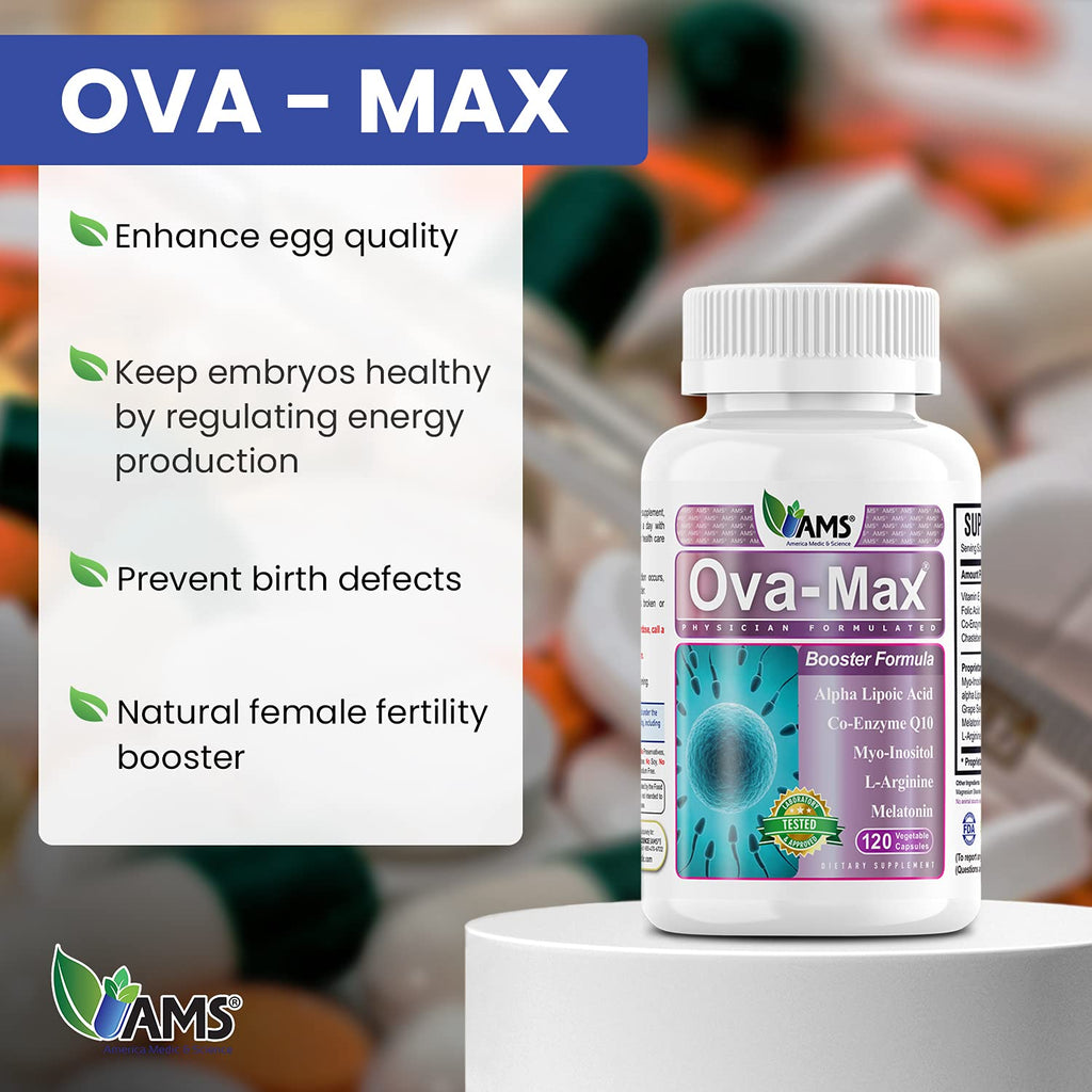 America Medic & Science OVA-Max Prenatal Vitamins - 120 Capsules - image 2