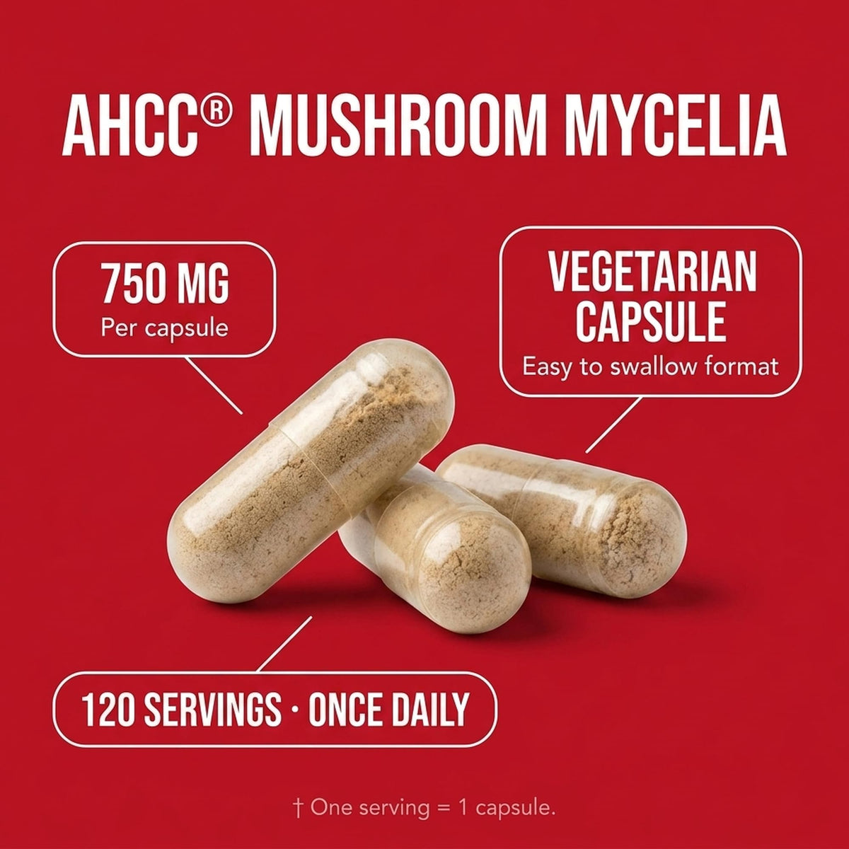 Olympian Labs AHCC 750mg Immune Support - 120 Capsules - image 5