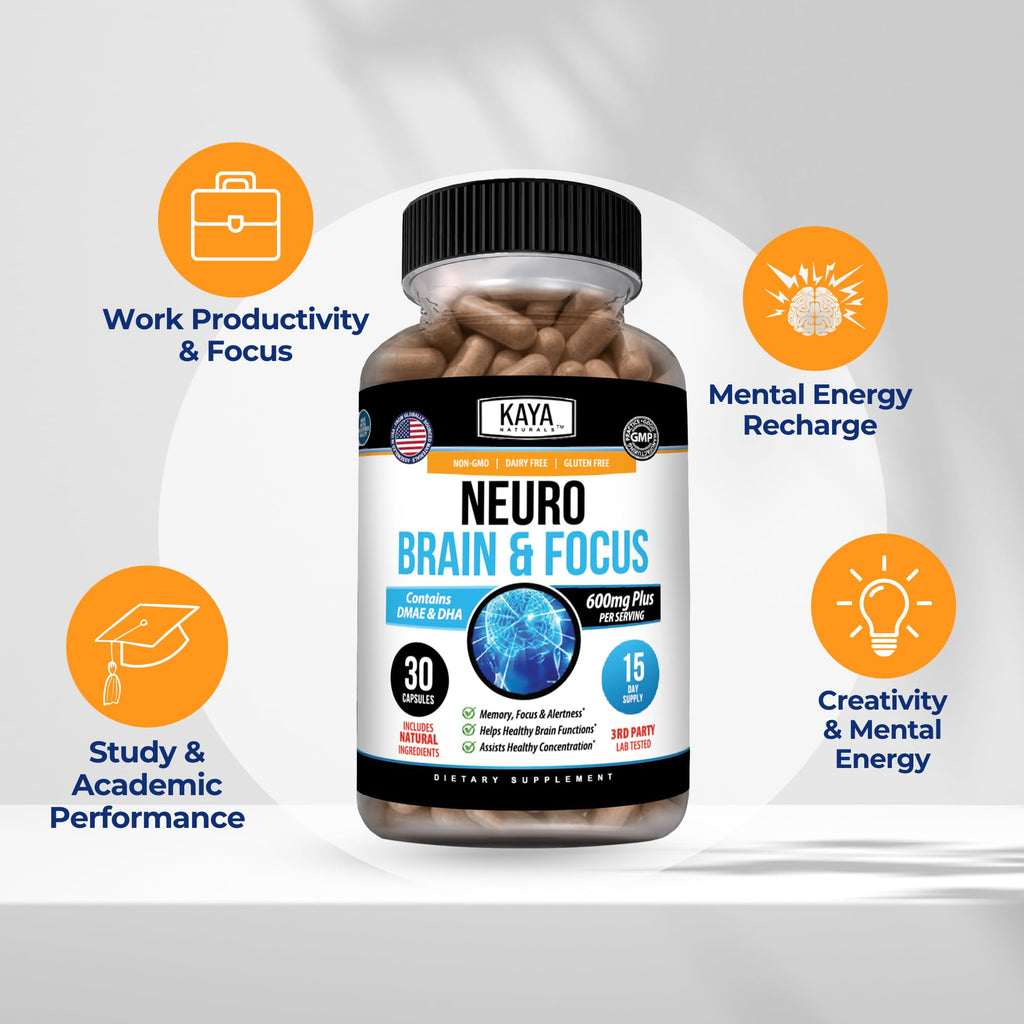 Kaya Naturals - Neuro Brain & Focus Supplement - Neurofactor & B