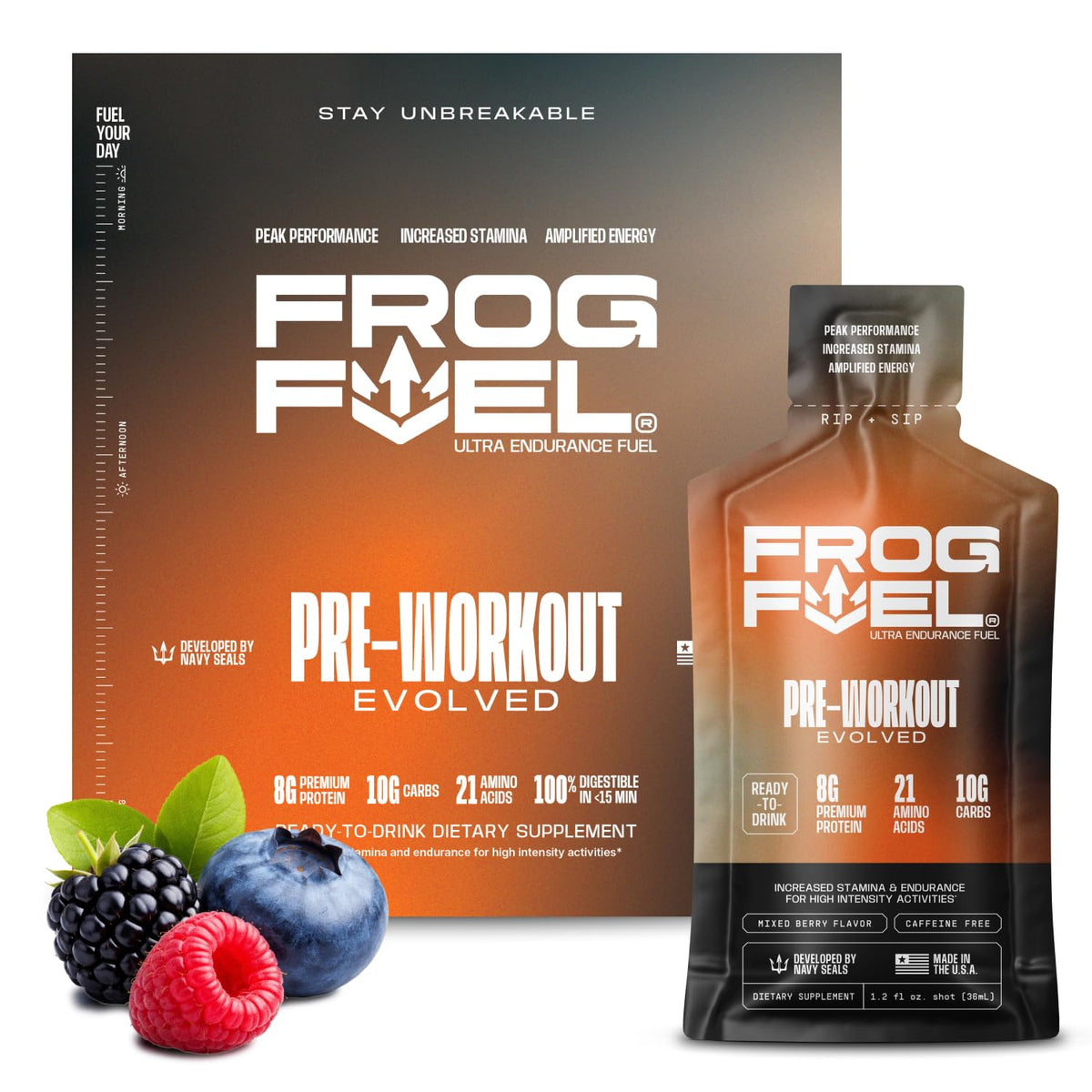 Frog Fuel Ultra Ready-to-Drink Pre-Workout Shot with Electrolytes