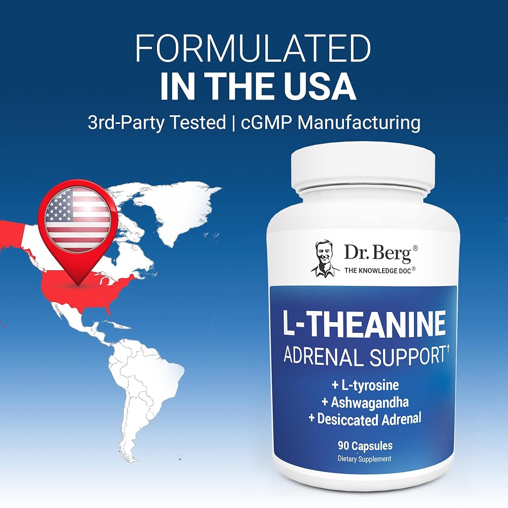 Dr. Berg L-Theanine 600 mg Adrenal Support - 90 Capsules - image 7