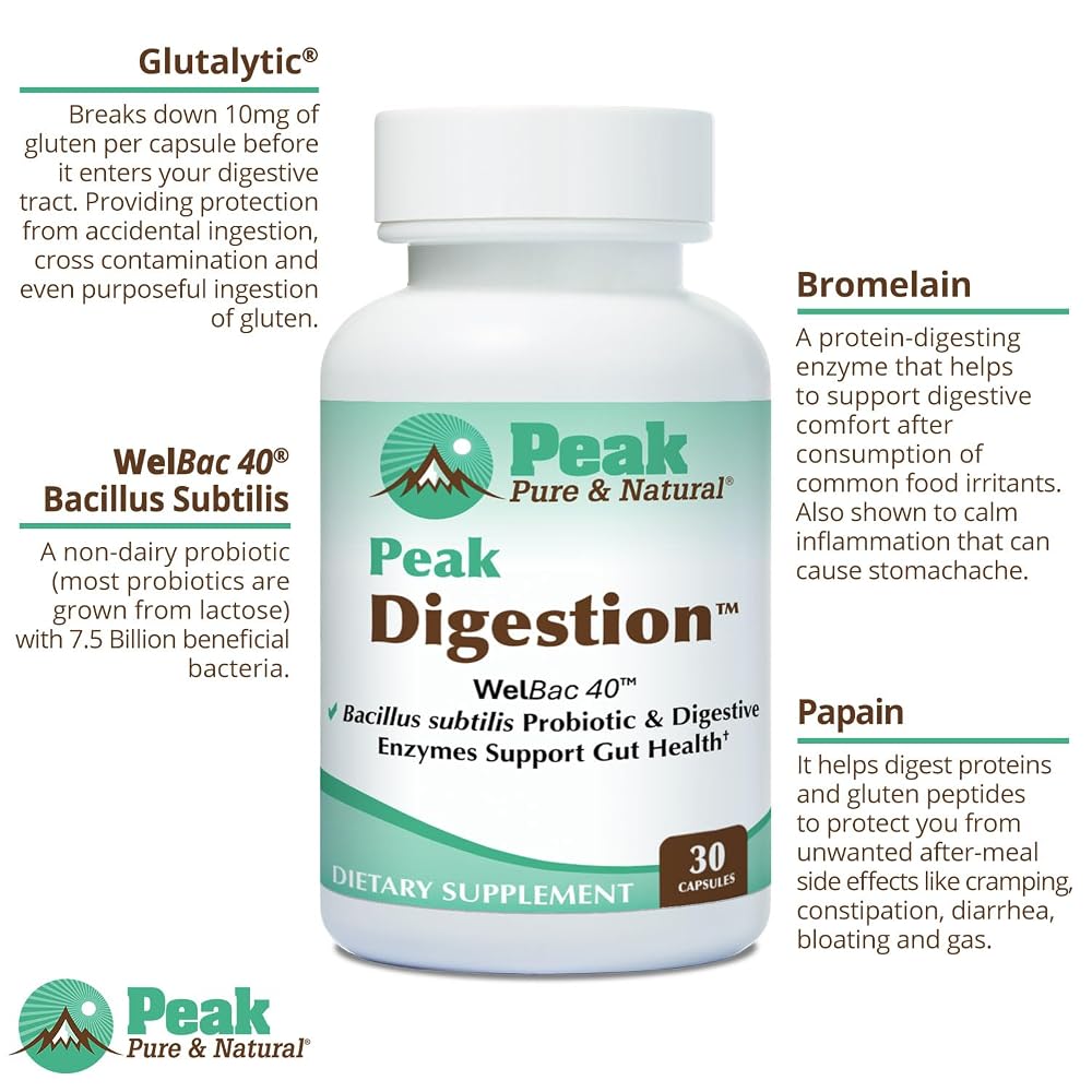 Peak Pure & Natural Peak Digestion Probiotic Supplement - 30 Capsules - image 4