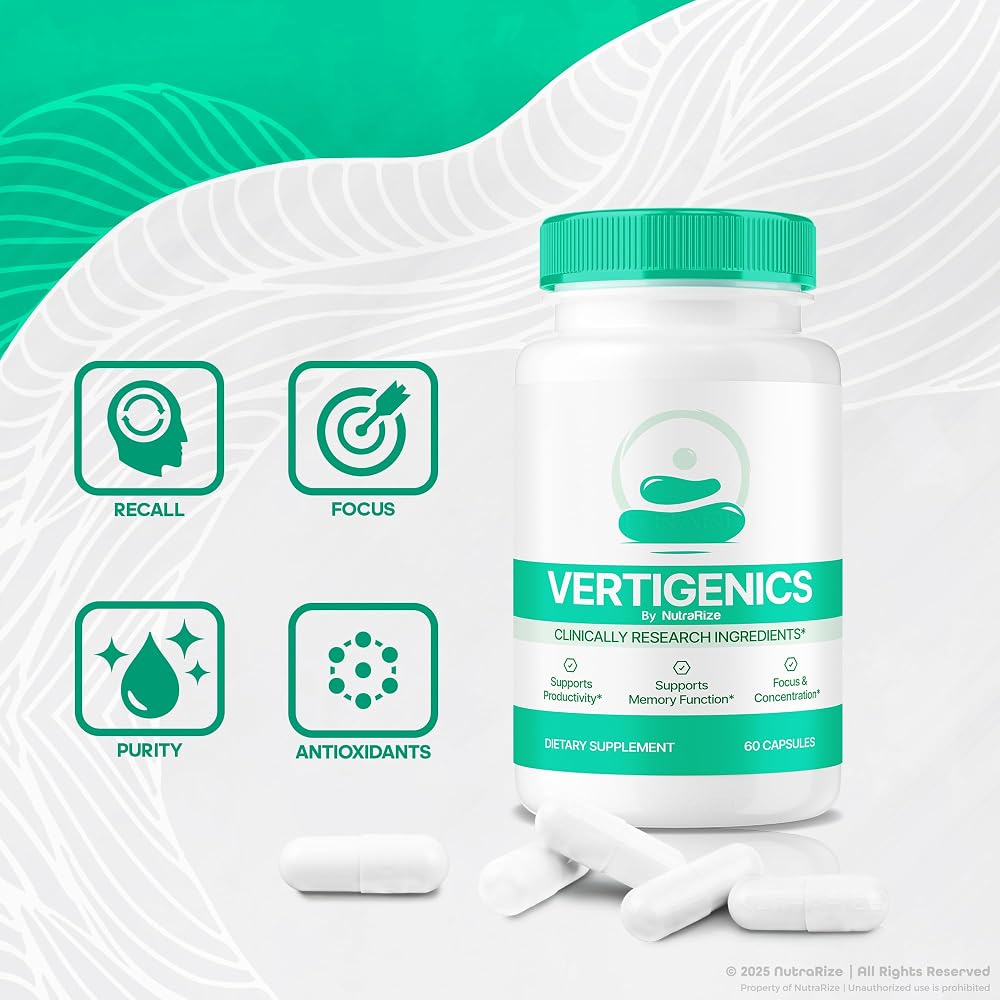 NutraRize Vertigenics Memory and Focus Capsules - 300 Capsules - image 5
