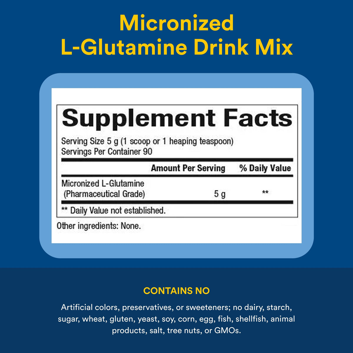 Natural Factors Micronized L-Glutamine Amino Acid 5,000 mg - 90 Servings - image 4