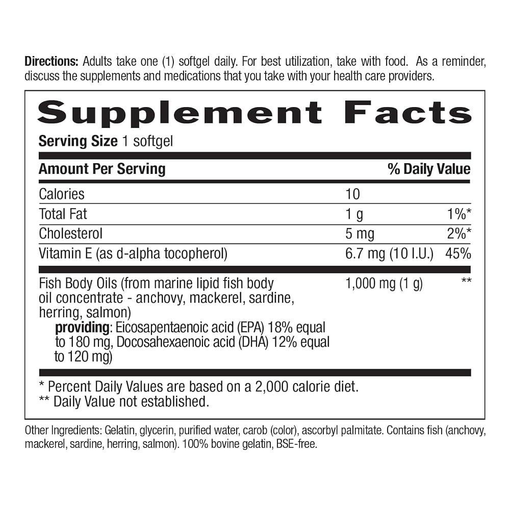 Country Life Omega-3 Fish Oil 1,000 mg - 300 Softgels - image 6