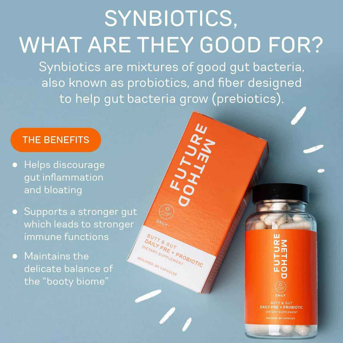 FUTURE METHOD Synbiotic Prebiotic and Probiotic Supplement - 60 Capsules - image 6