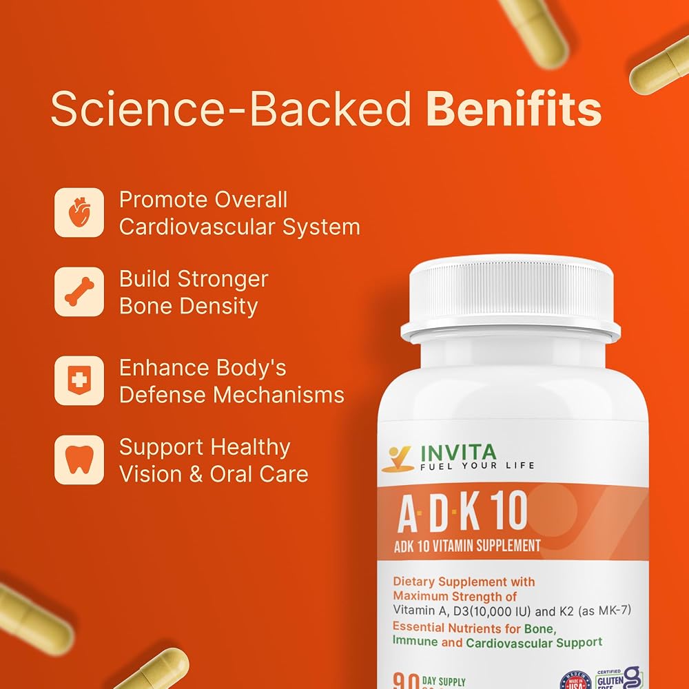 INVITA ADK 10 Vitamin Supplement - 90 Capsules - image 5